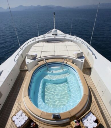 Luxury Yacht Pool on Deck - Luxury Travel