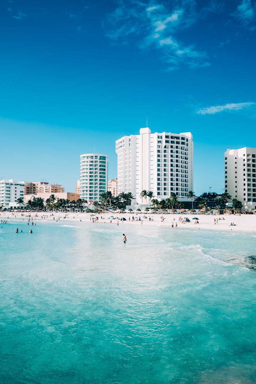 Mexico beach with all inclusive resort