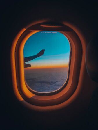 photo of airplane window