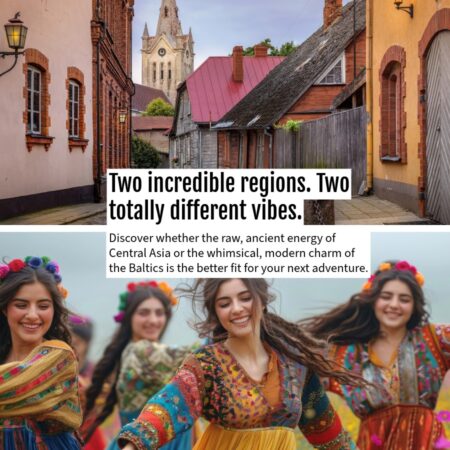 Discover whether the raw, ancient energy of Central Asia or the whimsical, modern charm of the Baltics is the better fit for your next adventure.