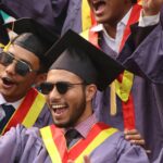 joyful university graduation celebration